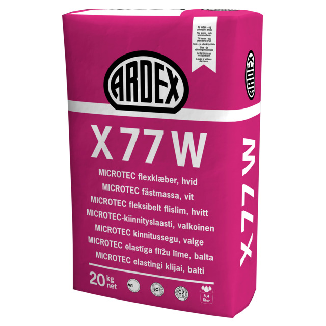 Produktbild föreställande artikeln FÄSTMASSA ARDEX X77 W VIT  från kategorin Fästmassor